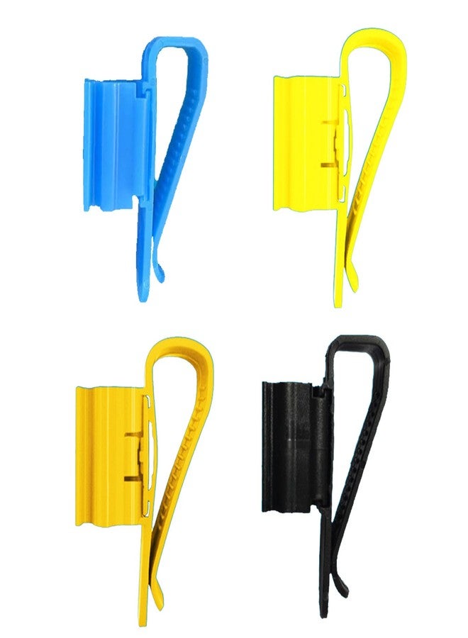 LINYUEARUI 4 pcs Fish for Tank Mounting Clip Water Pipe Hose Holder Multifunction Plastic Adjustable Clamp Aquarium Air Pump Accessories Aquarium Pumps and Filters.(Blue/Black/Gold/Yellow) - Image 1